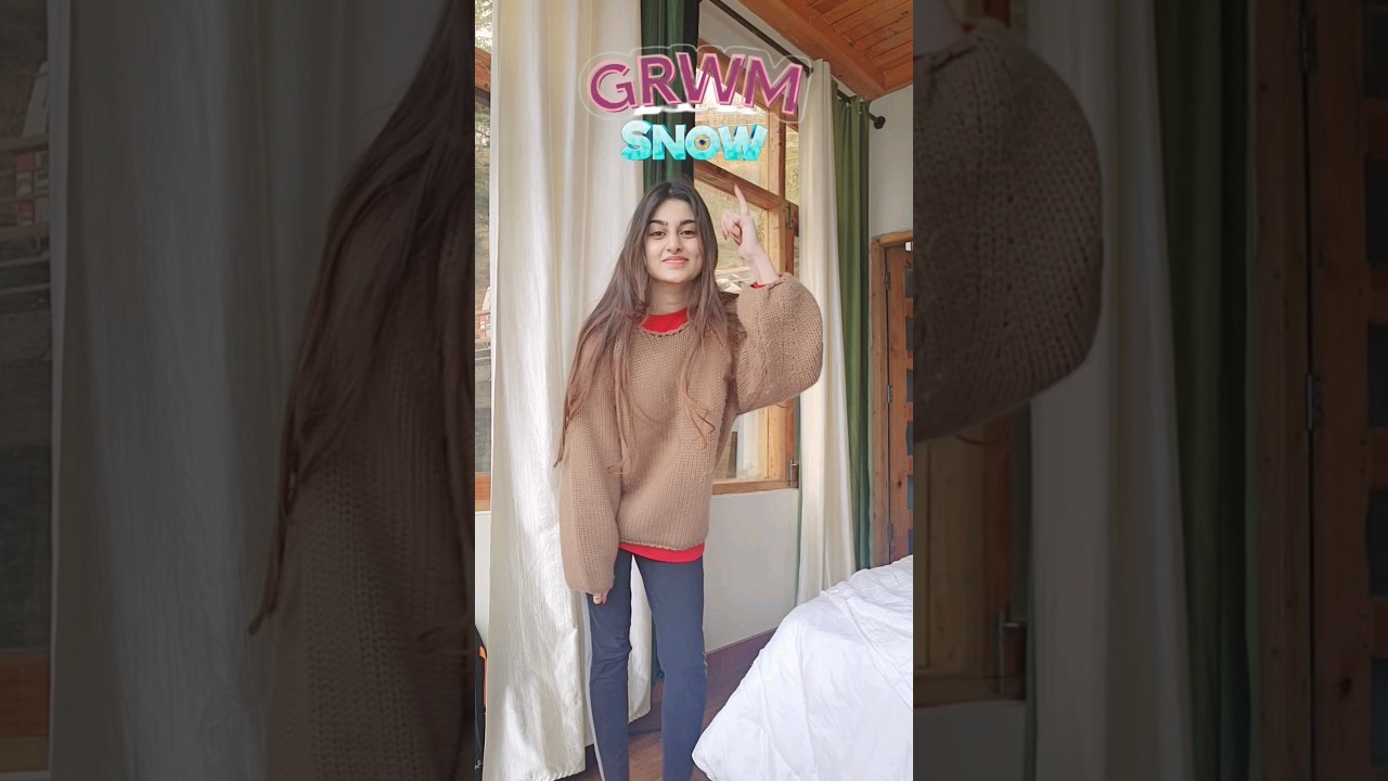 GRWM for Snow❄️ CHALLENGE!!!🥶💄#shorts #youtubeshorts