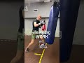 Boxing heavy bag work