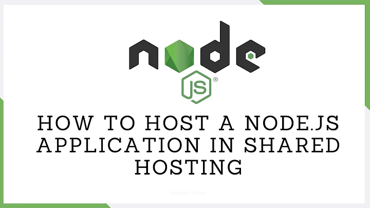 How to host a Node.Js application in shared hosting