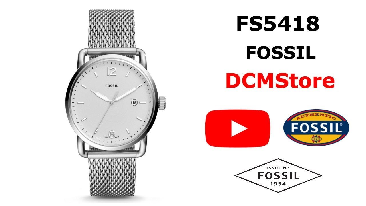FS5418 Fossil The Commuter Silver Dial 