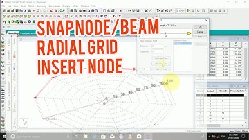 STAAD PRO HINDI TUTORIAL FOR BEGINNERS Snap Node/snap grid (Radial/ circular), Insert NodeII