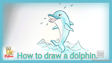 How To Draw Dolphin { Coloring{Hướng Dẫn Cách Vẽ Con Cá Heo )Kidscss