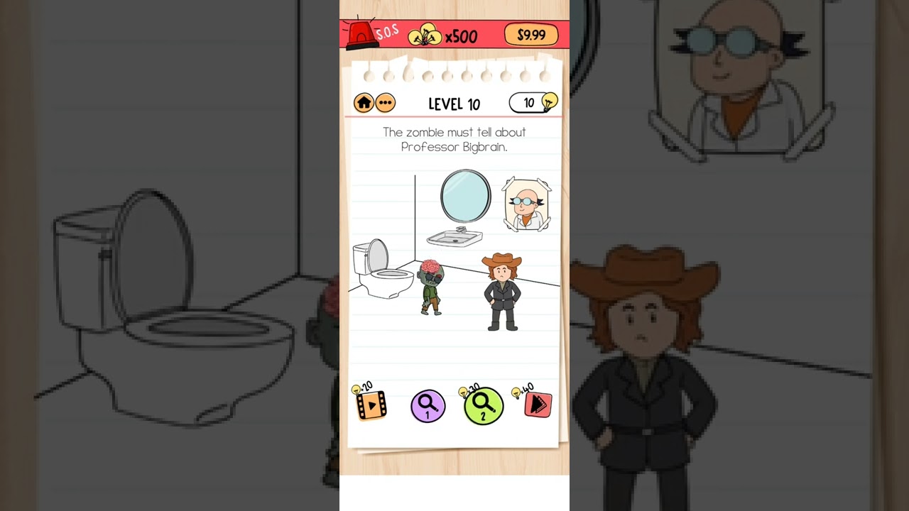 Brain Test 2 Level 10 Smith and Joe vs,Professor Bigbrain.