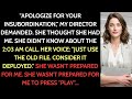 Director Demanded Apology—She Didn’t Know I Had the Recording of Her 2 03 AM Call