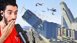 زلزال خطير يضرب مدينة لوس سانتوس لعبة جي تي أي 5 | GTA V Earthquake