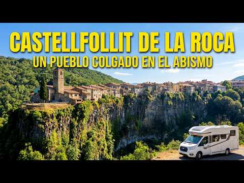 CASTELLFOLLIT DE LA ROCA EN AUTOCARAVANA: El pueblo colgado en el abismo