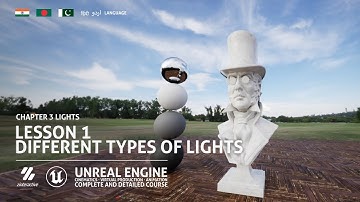 Different Types of Lights | Lesson 1 | Chapter3 | Hindi | Urdu | हिंदी | اردو | Unreal Engine Course