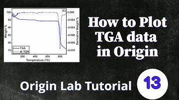 How to Plot TGA data in Origin