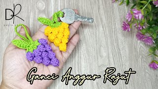 Gantungan kunci anggur rajut // crochet tutorials