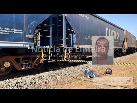 Homem morre após ser atropelado por trem às margens da Avenida Campinas, em Limeira