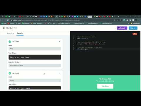 22 Chatbot v1 1 | Python Developer | Sololearn