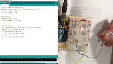 Sofox tries the Arduino Starter Kit - Chapter 13 - Touchy Feely Lamp