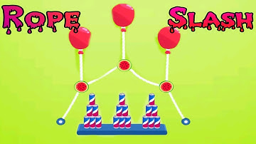 Rope Slash Gameplay #Smash all cans to complete a level!