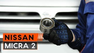 Kuinka vaihtaa etupyöränlaakerit NISSAN MICRA 2 Hatchback merkkiseen autoon [OHJEVIDEO AUTODOC]