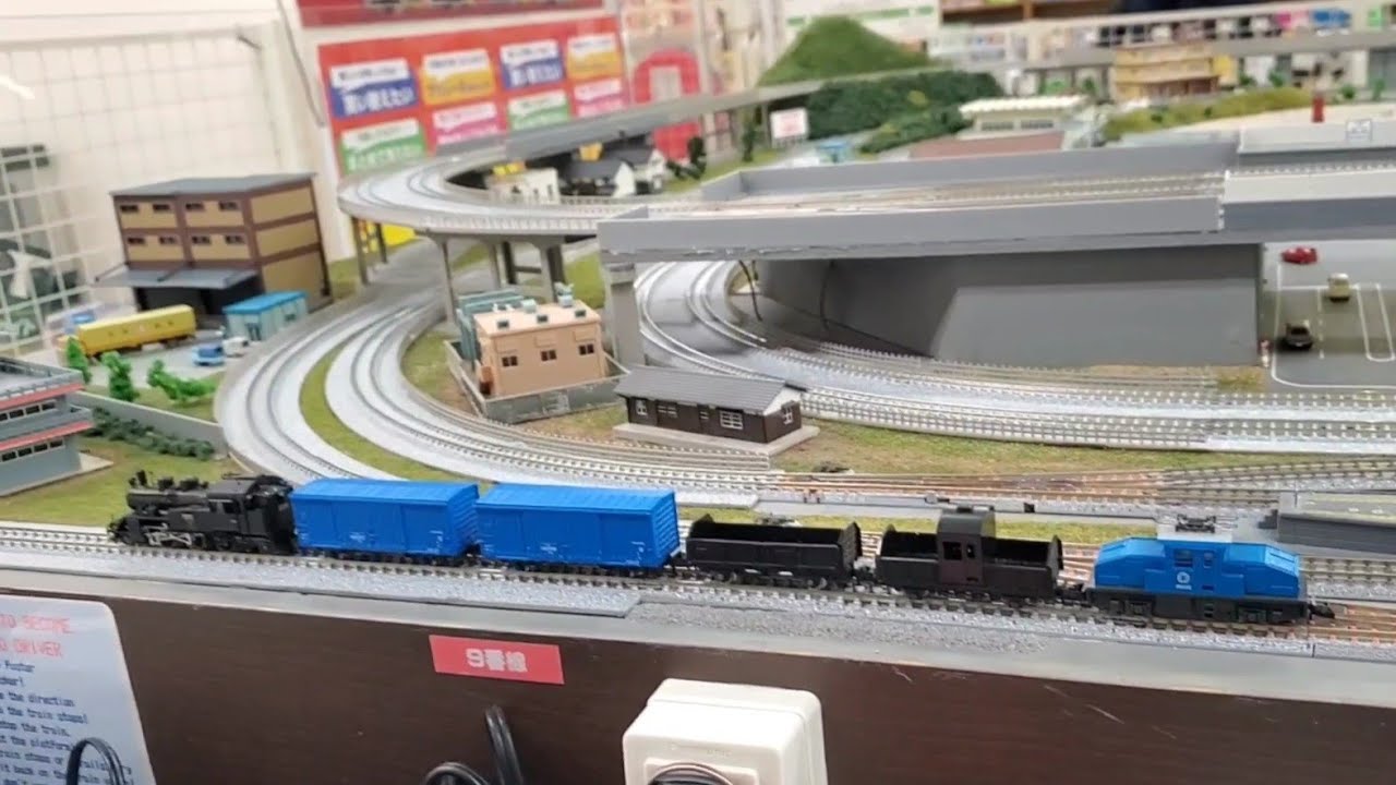 ポポンデッタで蒸気機関車といなかの街の貨物列車を連結して走らせてみた！