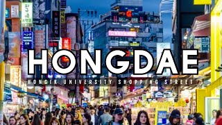 [4K] Seoul Evening Walk in Hongdae Shopping Street | Hongik University Street | 홍대 | Walk with Ruru