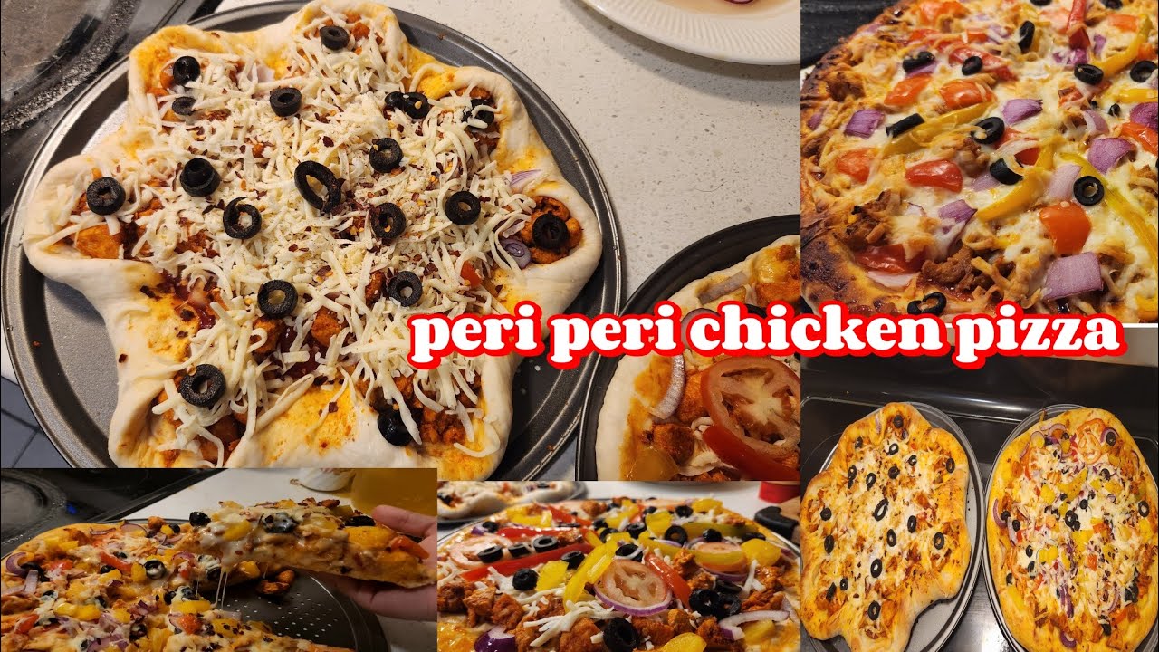 Peri peri chicken pizza |crown crust pizza recipe 