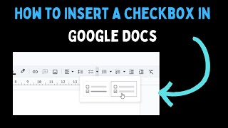 How to Insert a Checkbox in Google Docs