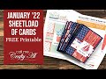 January 2022 SheetLoad of Cards | Debut & FREE Printable