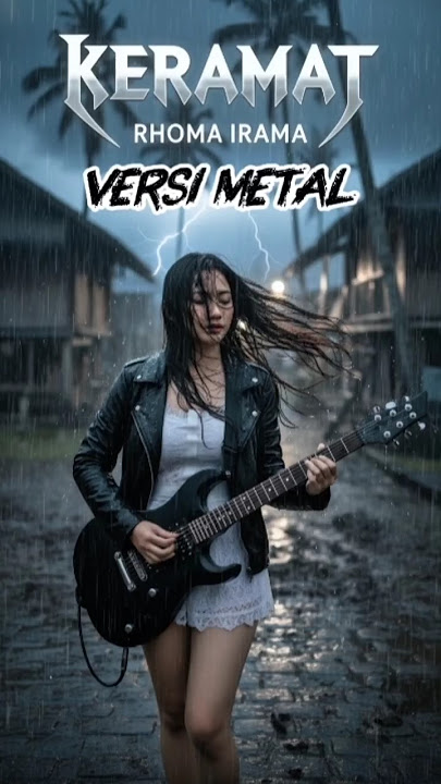 KERAMAT – Rhoma Irama (Metal Version) | Female Guitarist Rain Performance