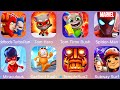 Tom Time Rush,Oddbods Turbo Run,Tom Hero,Subway Surf,Temple Run 2,Spiderman Unlimited,Garfield Rush