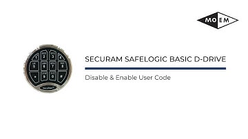 MOEM Safe - Disable & Enable User Code SecuRam SafeLogic Basic D-Drive