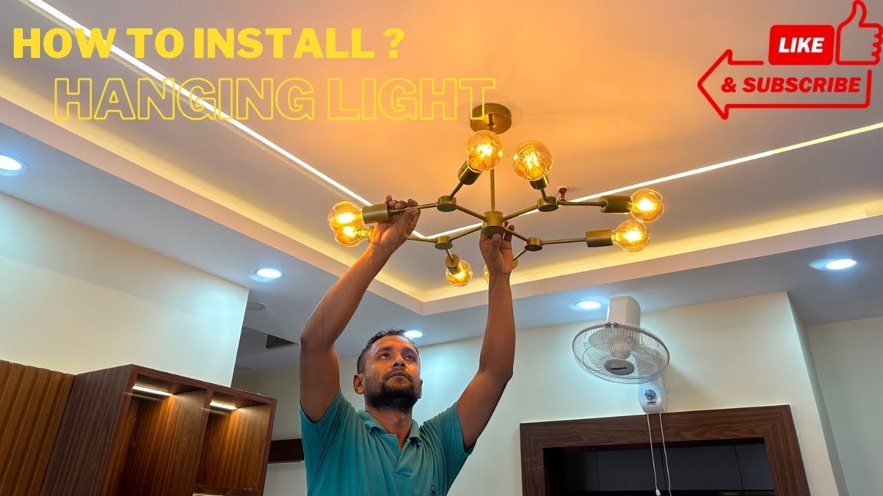 How to Install Hanging Light ? False Ceiling में Hanging Light कैसे