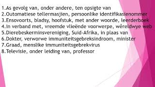 Afr Gr 10 Afkortings en Akronieme memorandum