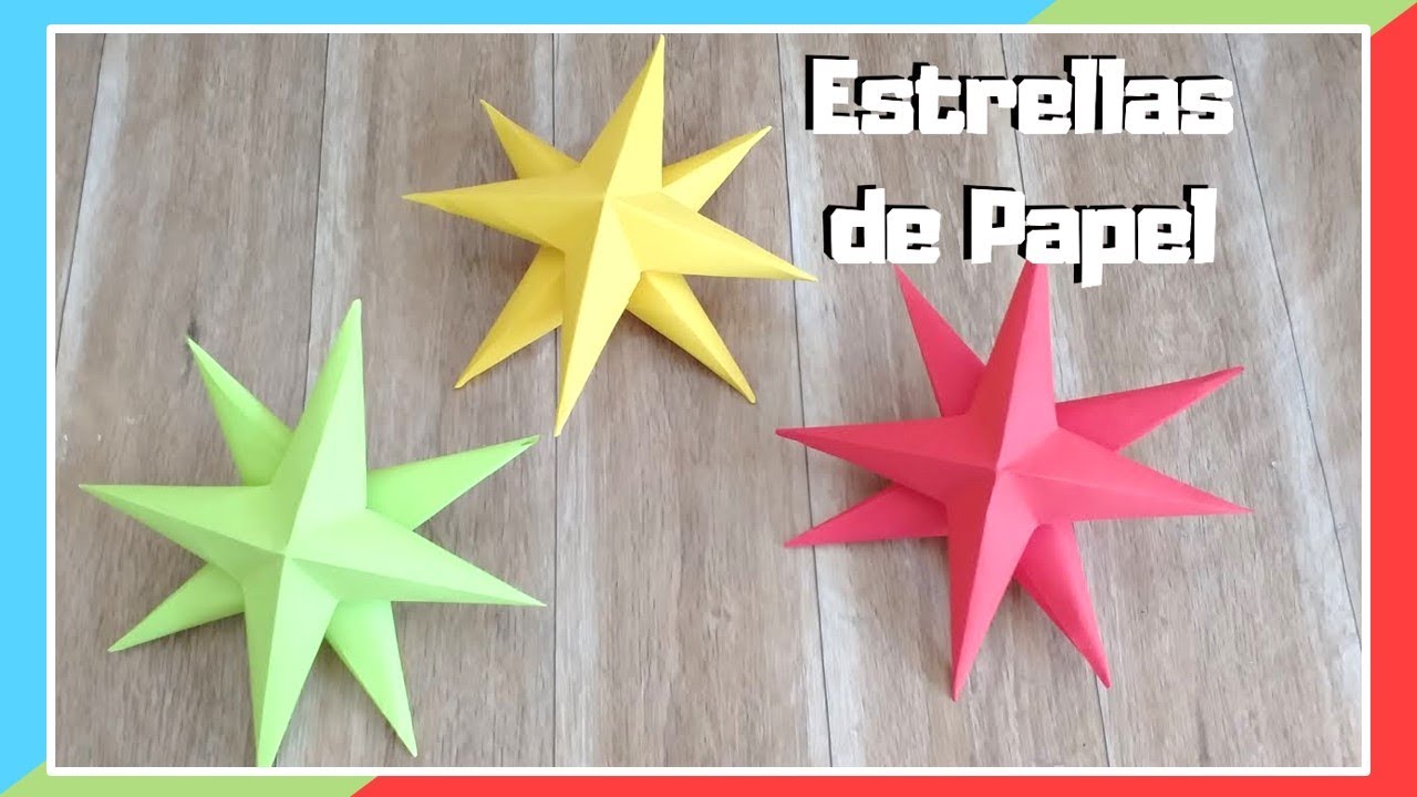 Estrellas De Papel 3d Estrella de papel 3D de 8 picos - YouTube