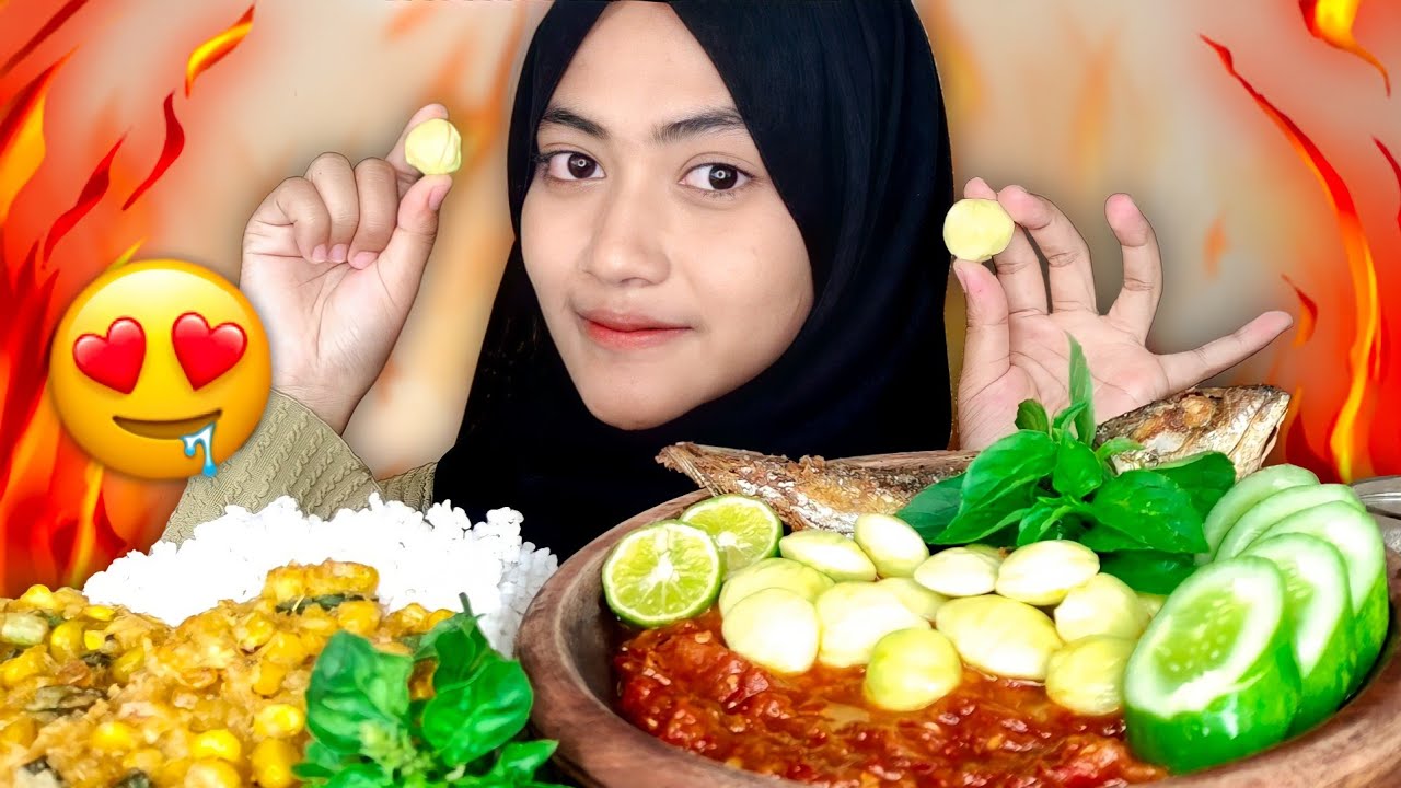 PERTAMA KALI COBA RASANYA⁉️ MUKBANG JENGKOL MENTAH IKAN ASIN SAMBEL TERASI | MUKBANG ASMR