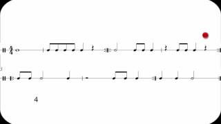 Whole, Half, Quarter and Eighth Notes Review - Animated Rhythm Lesson