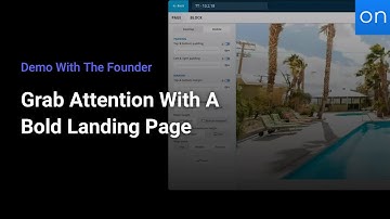 Demo With The Founder | Grab Attention With a Bold Landing Page