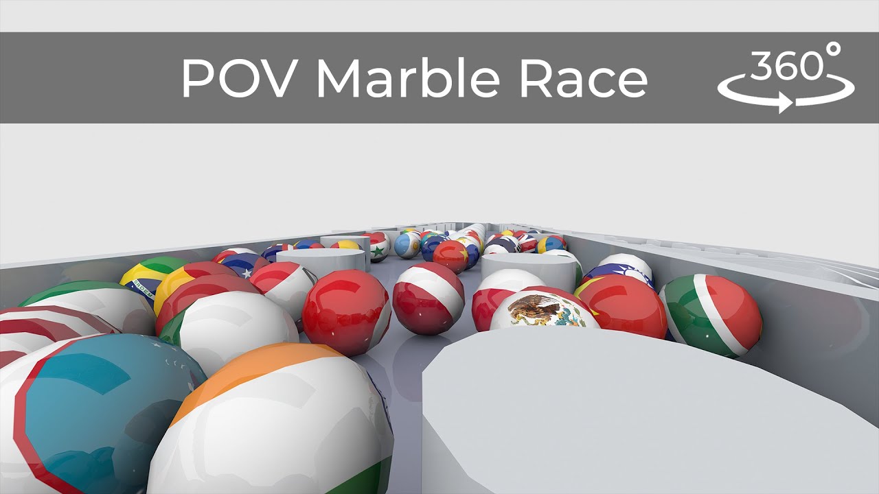 Marble Race 360 VR First person view Countryballs Marble Race YouTube