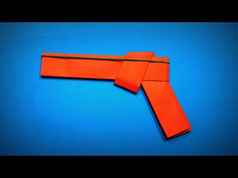 Origami Gun | How to Make a Paper Gun that shoots with an elastic band DIY | Easy Origami ART