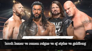 Gorberg v Roman Reigns v Brock Lesnar v aj styles in extreme rules match