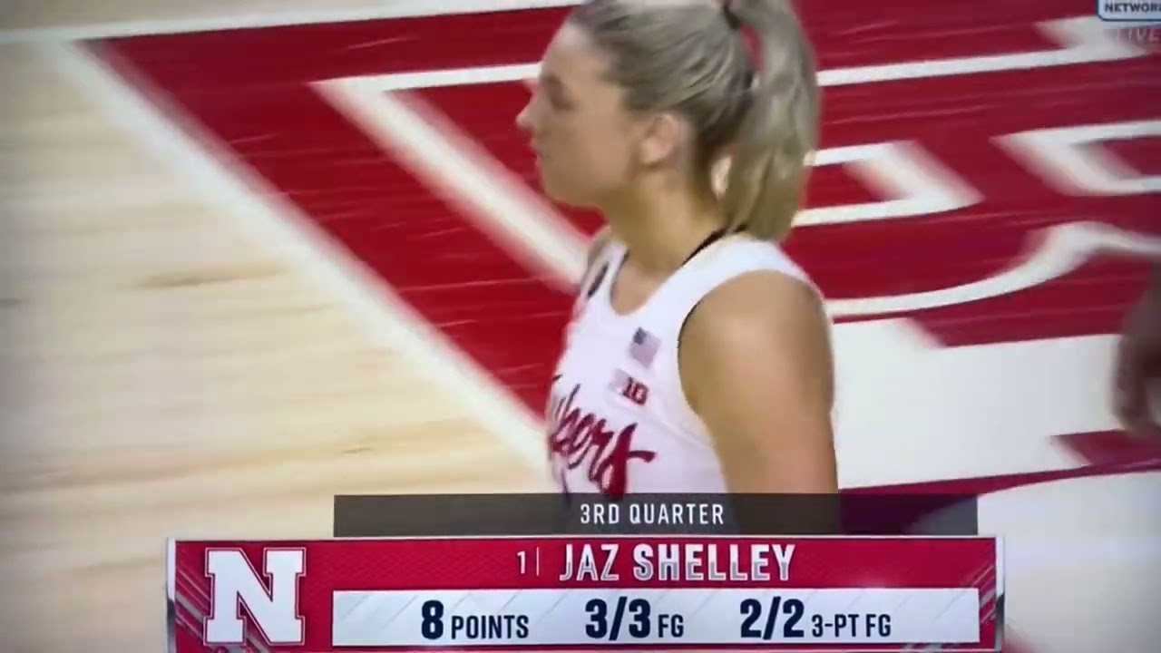 Jaz Shelley Three Point Shots Nebraska Husker Women’s Basketball 2/27