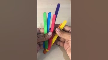 Cardboard Tube Color Matching Popsicle Sticks #shorts #art #viral #trending #activitiesforkidsathome