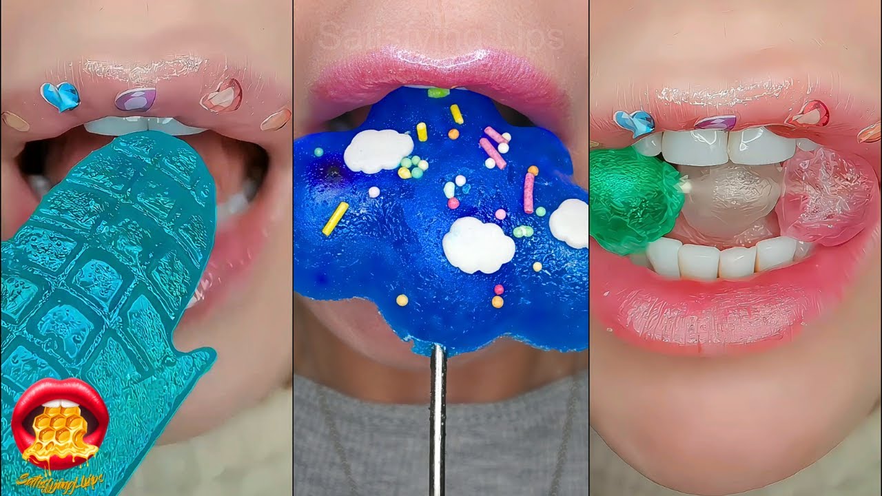 CRUNCHY KOHAKUTOU Satisfying ASMR Eating SOUNDS Mukbang 먹방