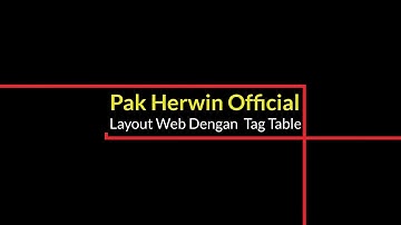 Layout Halaman Web Dengan Tag Table
