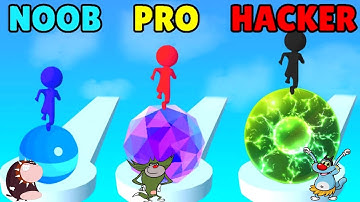 NOOB vs PRO vs HACKER Stack Rider Android iOS Oggy And Jack Voice