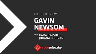 Live interview with Gavin Newsom, lieutenant governor of California | Code Enterprise  2016