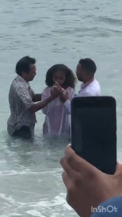 Beautiful baptism by the beach at Tasi Tolu, Timor Leste (Aman Obrigadu)