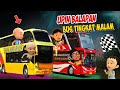 Upin ipin Balapan Bus Tingkat Malam , ipin senang ! GTA Lucu