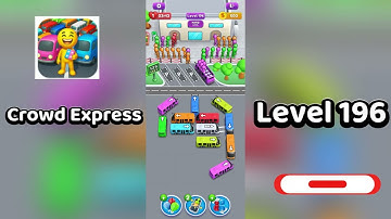 Crowd Express Level 196 Walkthrough 🚶‍♂️🧠 | Step-by-Step Guide | SolutionGuruji