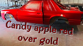 Candy Apple Red over Gold Base Complete Gallon Kit