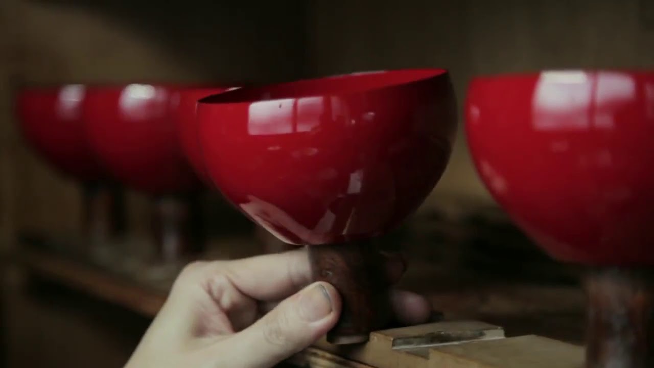山中漆器 ういの汁椀 茜すり すり漆 欅 天然木 木製 椀 器 汁椀 お椀