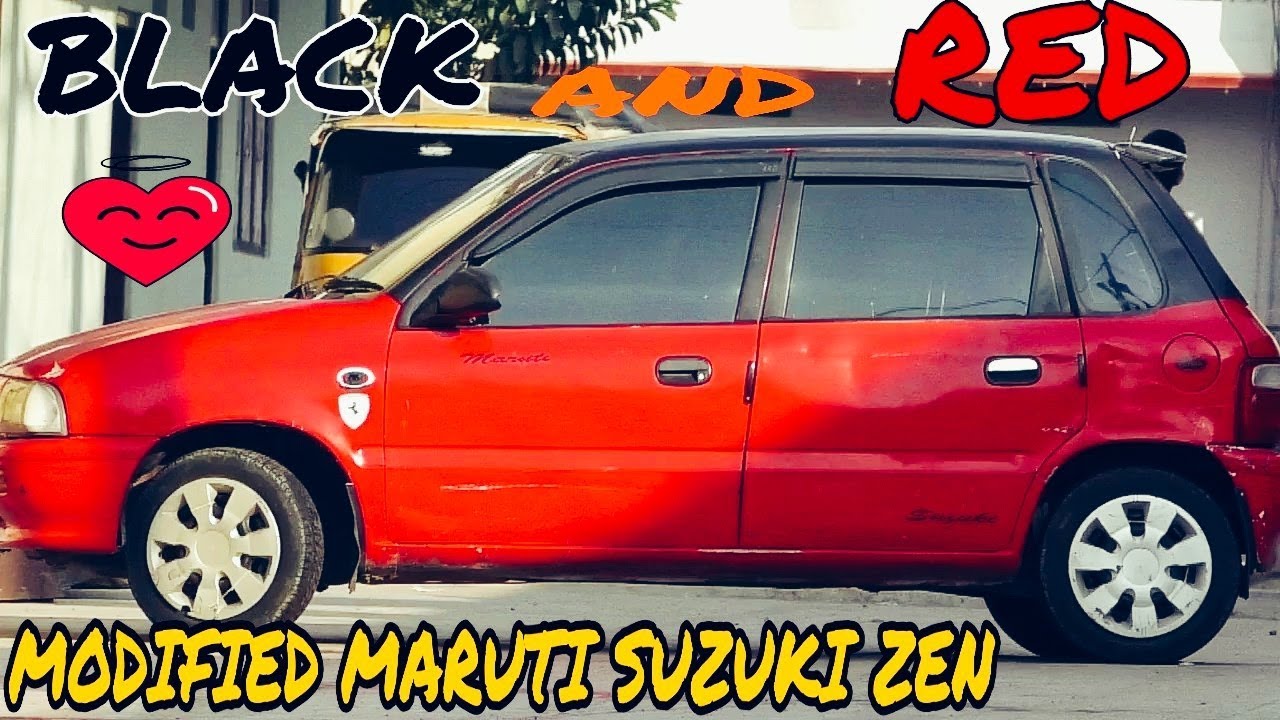 Modified Maruti Suzuki Zen Red And Black Color Killer Look