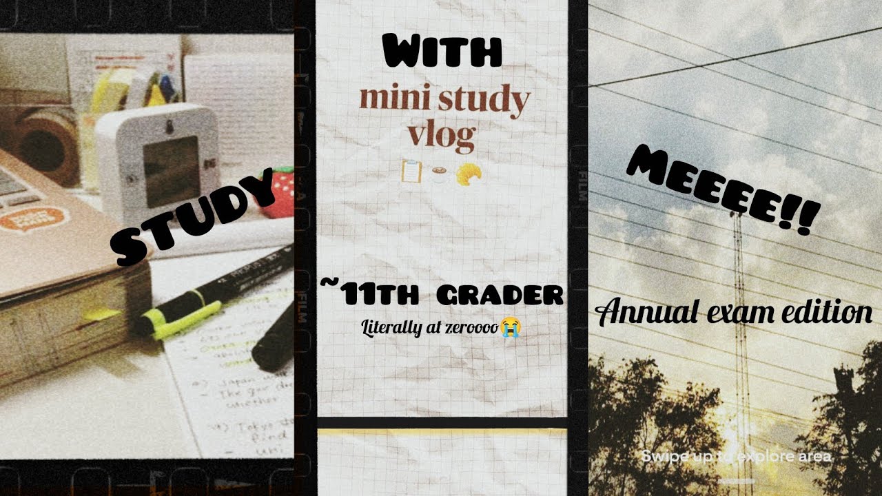 Study vlog Class 11 ♡ Annual exam in 5daysss || At zerooo😭📉 || 11th wasted..