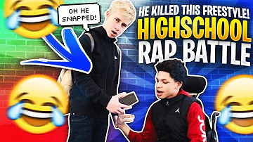 *HE KILLED THIS FREESTYLE!!!* ASKING PEOPLE TO FREESTYLE | high school edition |
