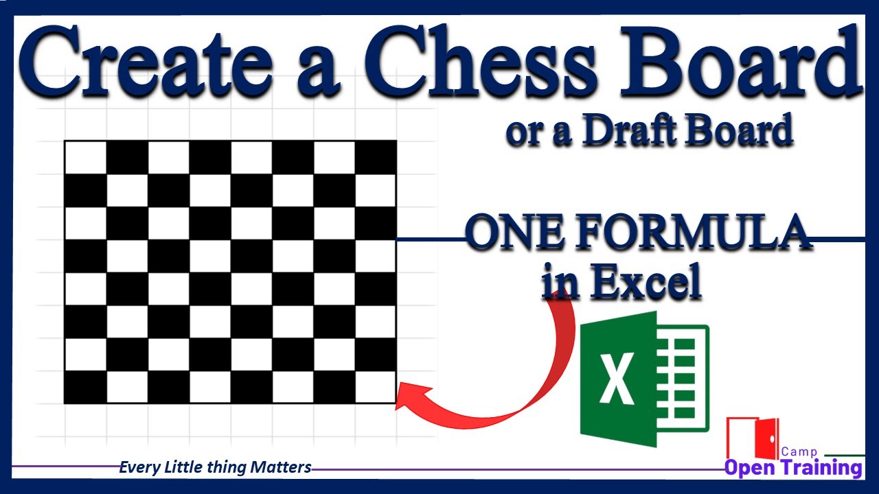 How to make a chessboard in Excel